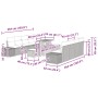 vidaXL Garten-Sofa-Set, 11-teilig, schwarz, Poly Rattan. Gartenmöbel-Set mit Sofa, Tisch und Hockern.