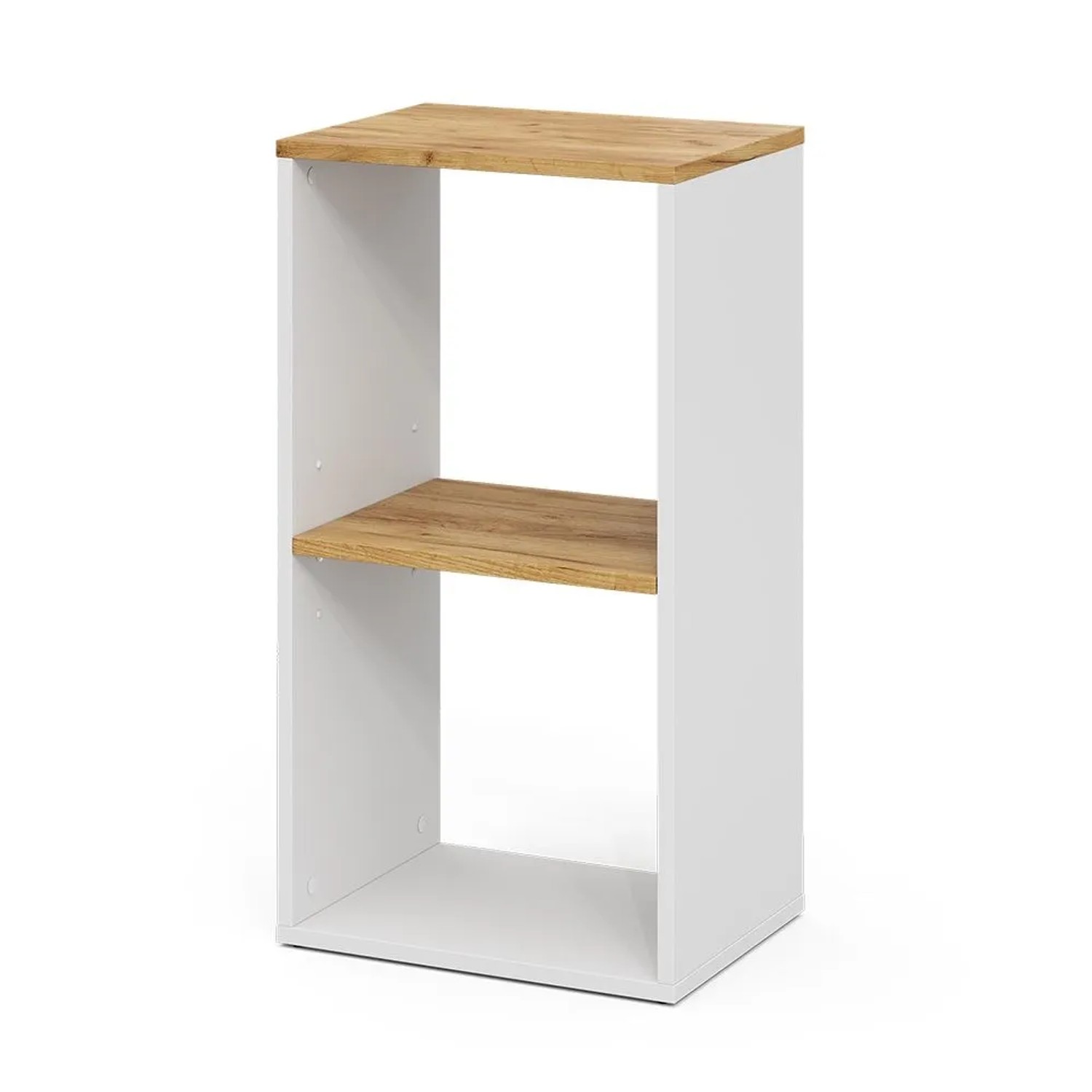 Vicco Bücherregal Tomy Weiß Goldkraft Eiche 40 x 74 mit 2 Offenen Fächern Art Nr 54686