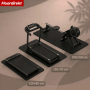 Floordirekt Bodenschutzmatten Sparta in verschiedenen Größen unter Fitnessgeräten.