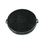 AIR2GO Aktivkohlefilter für Brandt Dunstabzugshaube, runder Filter in Schwarz.