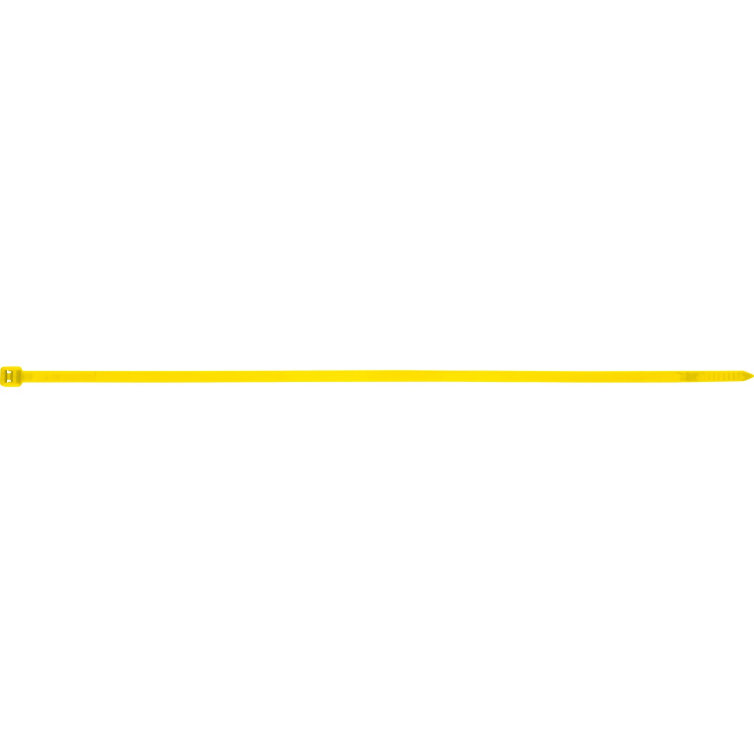 Gelber Kabelbinder, 300 mm x 4,2 mm, aus Nylon, zur einfachen Kabelfixierung.