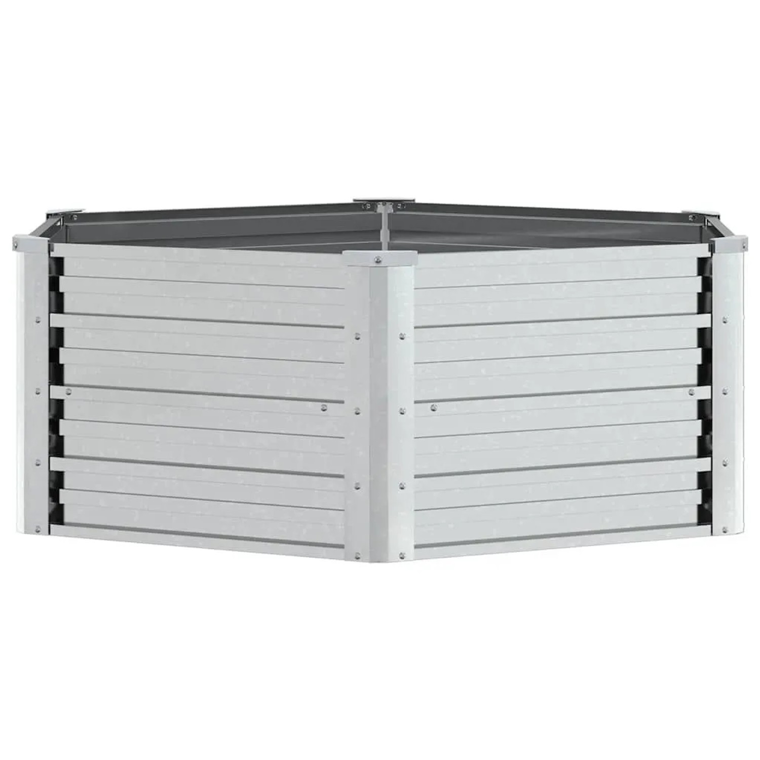 Furnicato Garten-hochbeet 129x45 Cm Verzinkter Stahl Silber