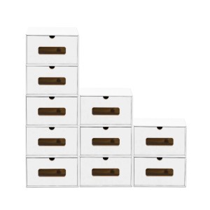 BigDean 10er Boxen Set mit Sichtfenster und Schublade Pappkarton aus Kraftpapier Schuhbox Spielzeug Box Aufbewahrung für Zubehör und Accessoires BigDean 10er Boxen-Set mit Sichtfenster & Schublade - Pappkarton aus Kraftpapier - Schuhbox Spielzeug-Box Aufbewahrung für Zubehör & Accessoires