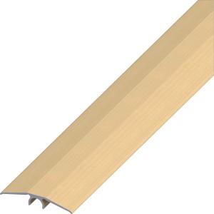 Übergangsprofil aus Aluminium Clipstech, 46 mm breit, 1 m lang, Dekor Ahorn, für Laminat und Parkett.