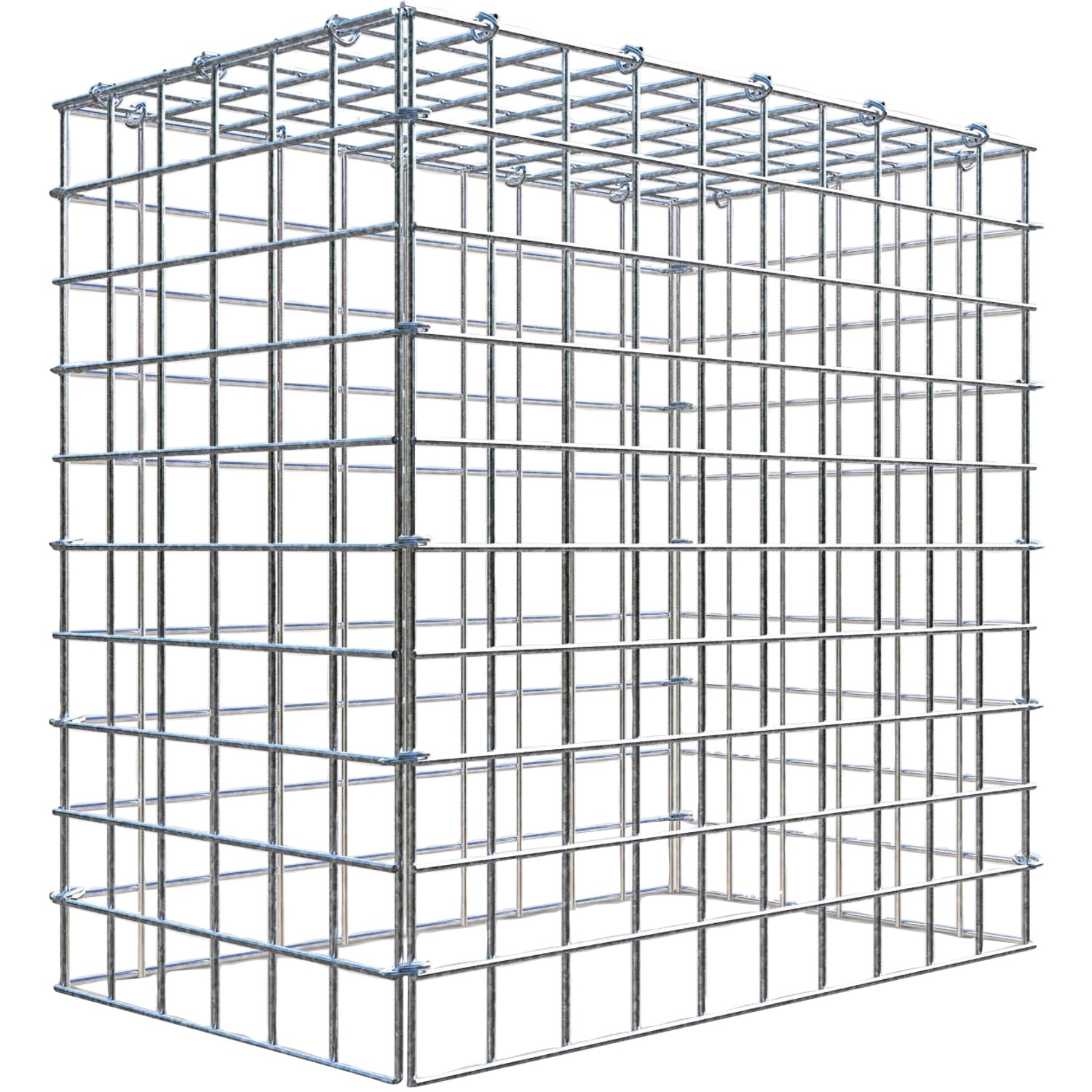 Gabiona C-Ring-Gabione-Anbaukorb Typ 3 50 x 50 x 30 cm Maschenw 5 x 5 cm
