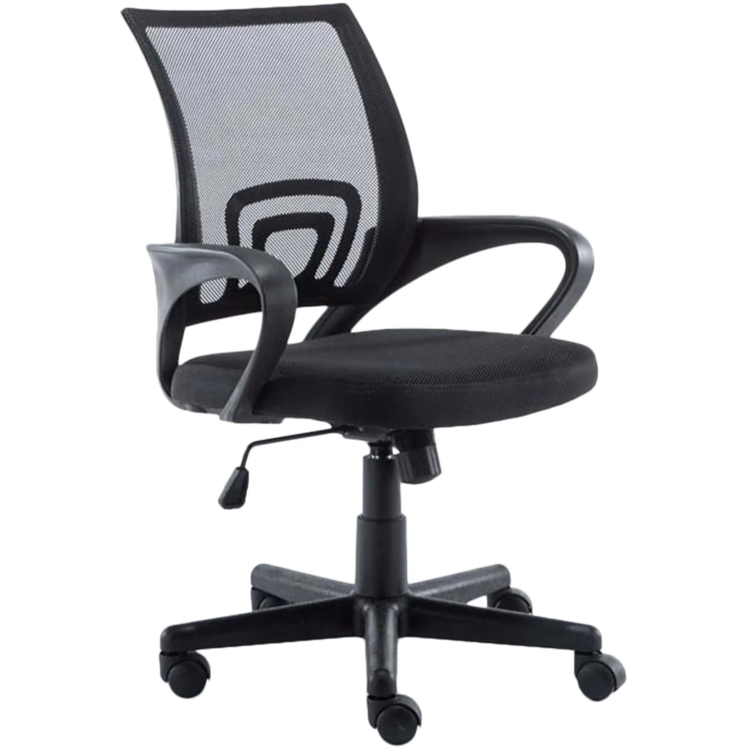 DELUKE Bürostuhl PARIS 88x56x54 Schwarz Kunstleder Kunststoff Gestell Ergonomische Bürostühle Homeoffice Stuhl
