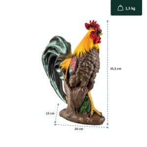 VERDOBA Wetterfeste Gartenfiguren Stolzierender Hahn