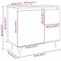vidaXL Waschbeckenunterschrank Artisan-Eiche, Maße: 65x33x60 cm. Badmöbel mit Stauraum.