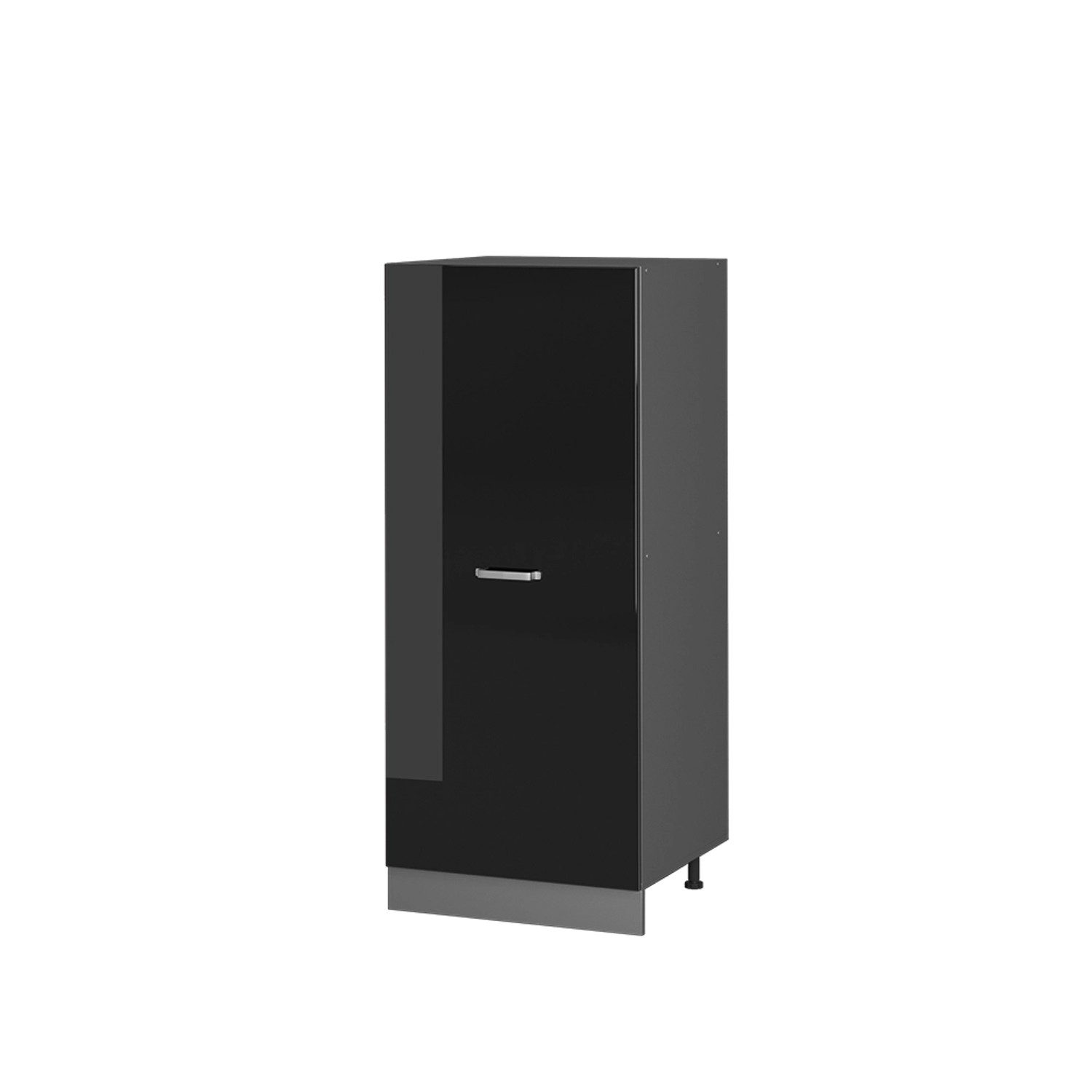 Vicco Hochschrank R-Line Küchenkommode Schwarz Hochglanz/Anthrazit 60 cm