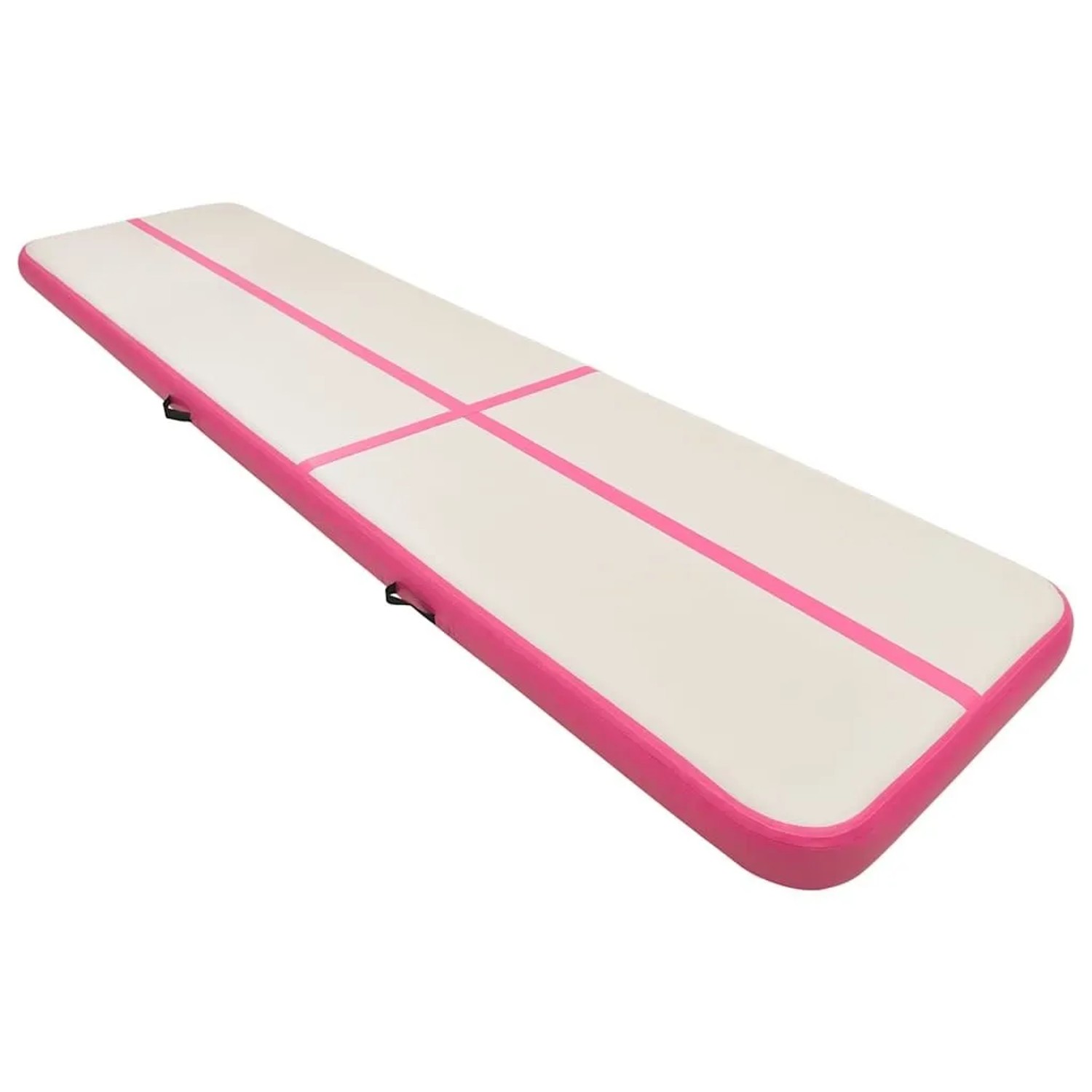 vidaXL Aufblasbare Gymnastikmatte mit Pumpe 600x100x15 cm PVC Rosa 92667