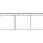 Technische Zeichnung: Skan Holz Flachdach-Einzelcarport Emsland, Seitenansicht mit Höhenangaben.