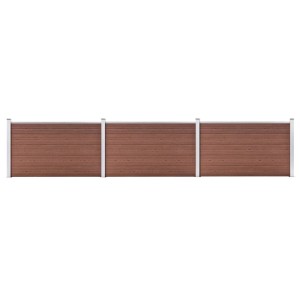 vidaXL Gartenzaun WPC 526x106 cm Braun 3053244