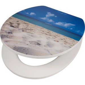 baliv WC-Sitz Samaria mit Strandmotiv, MDF-Kern, Absenkautomatik für leises Schließen.