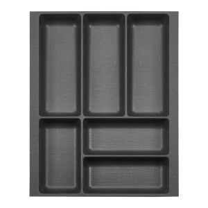 SOTECH ORGA-BOX-2 Besteckeinsatz Tiefe 462 mm Höhe 50,5 mm Für Nobilia Küchen Canvas Struktur Anthrazit Breite 359 mm