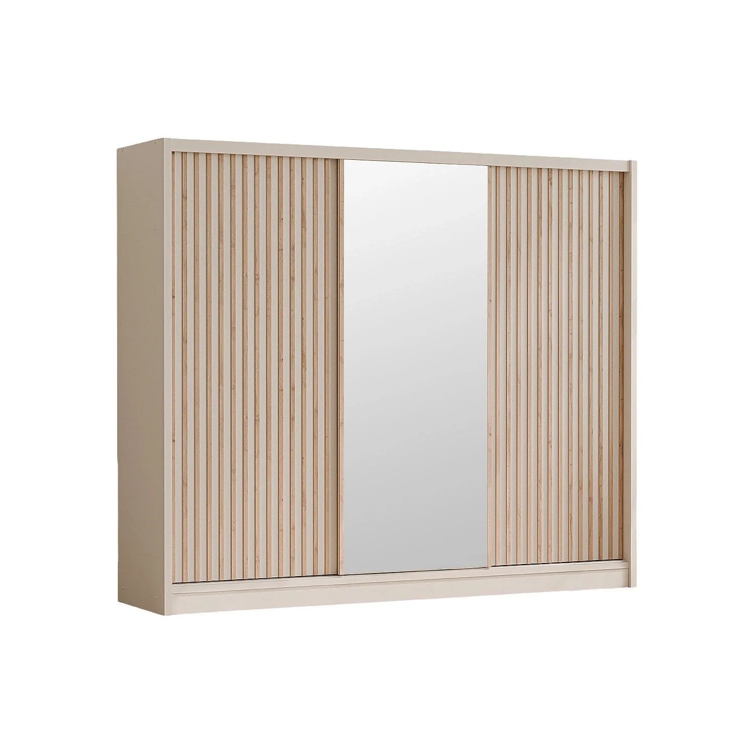 Vente-unique Kleiderschrank Calowi Beige  Naturfarben Hell 250 cm