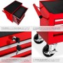 Tectake Werkzeugwagen  7 Kugelgelagerte Schubladen Mit Antirutschmatten Belastbarkeit 150 kg  69 x 33 x 79 cm Rot_4