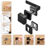 SOTECH Türdrückergarnitur CUBE Schwarz Rosette Profilzylinder Knauf mit Befestigungsmaterial_5