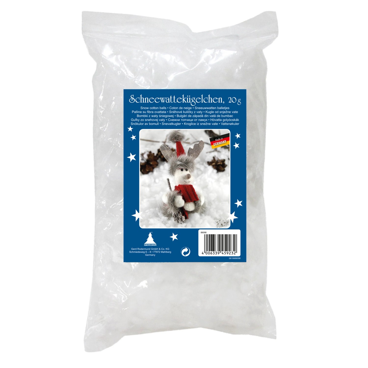Schneewattekügelchen 20 g Weiß