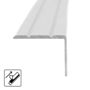 KARAT Winkelprofil, selbstklebend, Silber, 2,45x2x100cm. Ideal für Kanten und Abschlüsse.