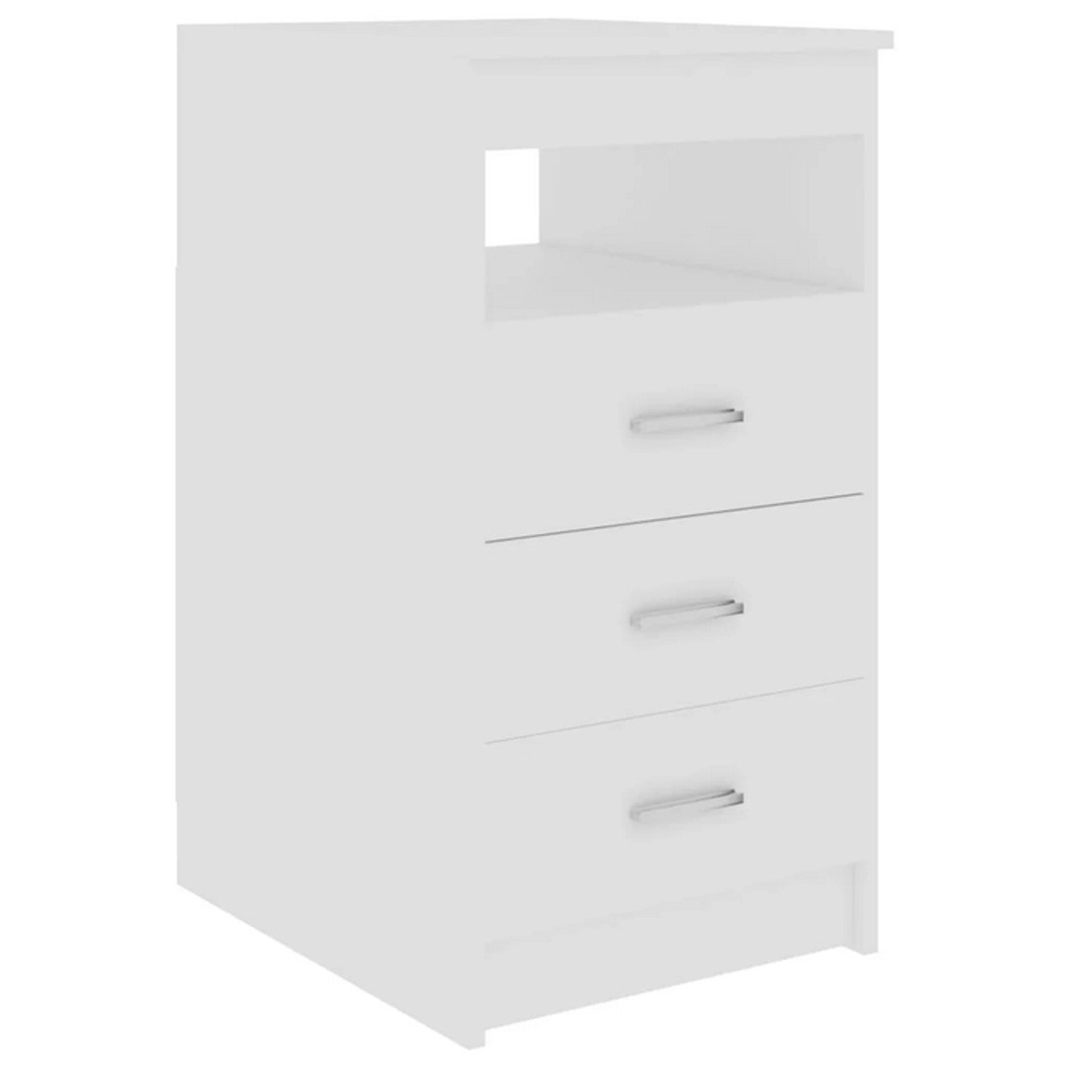 Sideboard Mit Schubladen Weiß 40ã50ã76 Cm Spanplatte günstig online kaufen