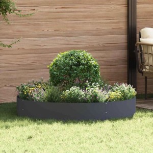 vidaXL Pflanzenring Anthrazit 120 x 120 x 20 cm Kaltgewalzter Stahl 873638