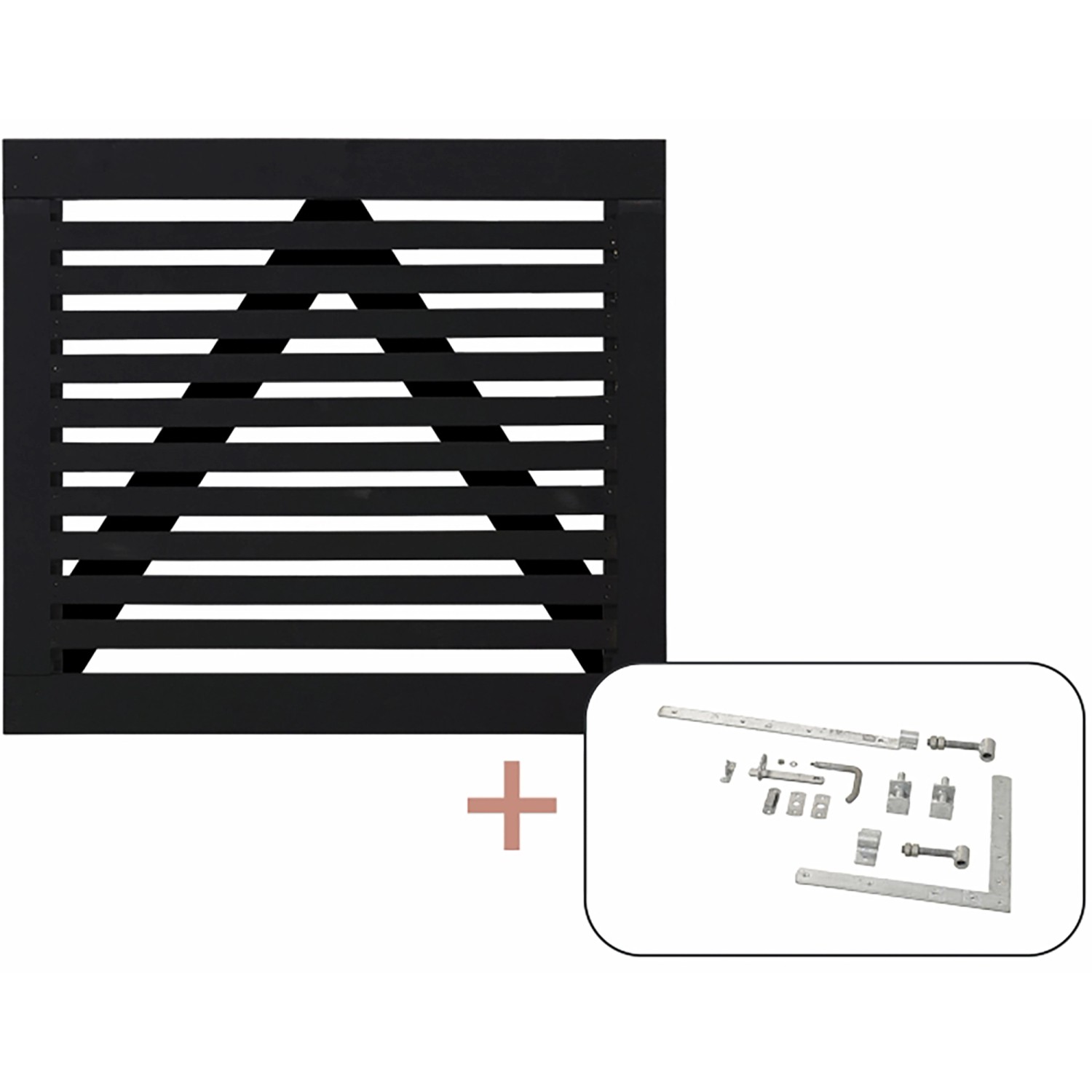 Einzeltor Tokyo Nadelholz Schwarz 100 cm x 90 cm günstig online kaufen