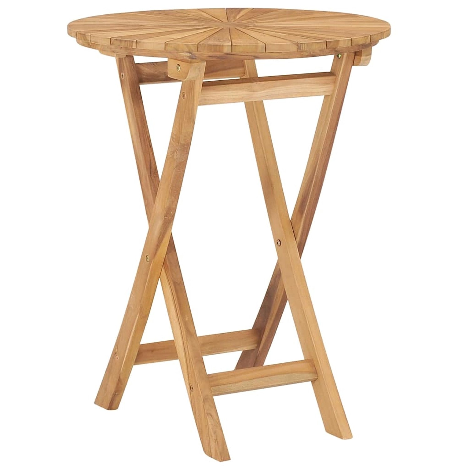 vidaXL Gartentisch Klappbar Ø 60 cm Massivholz Teak 49437 günstig online kaufen