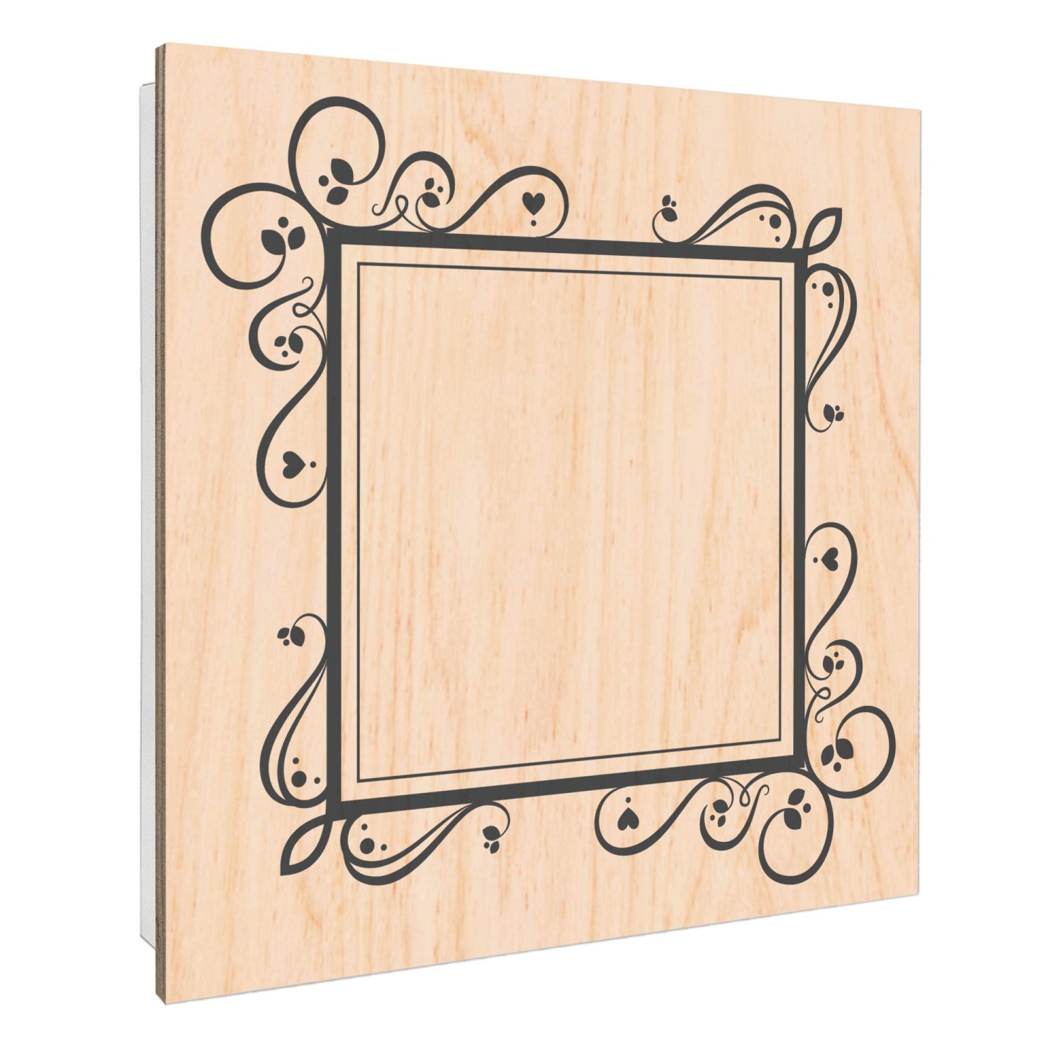 Banjado Schlüsselkasten mit Holzfront 30x30cm Weiß Scharnier Links 50 Haken günstig online kaufen