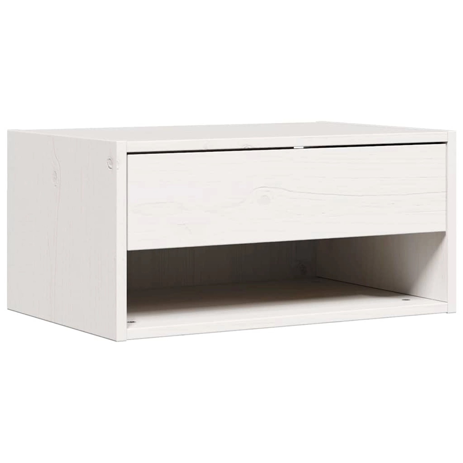 vidaXL Nachttisch Weiß 50 x 32,5 x 24 cm Massivholz Kiefer 873477