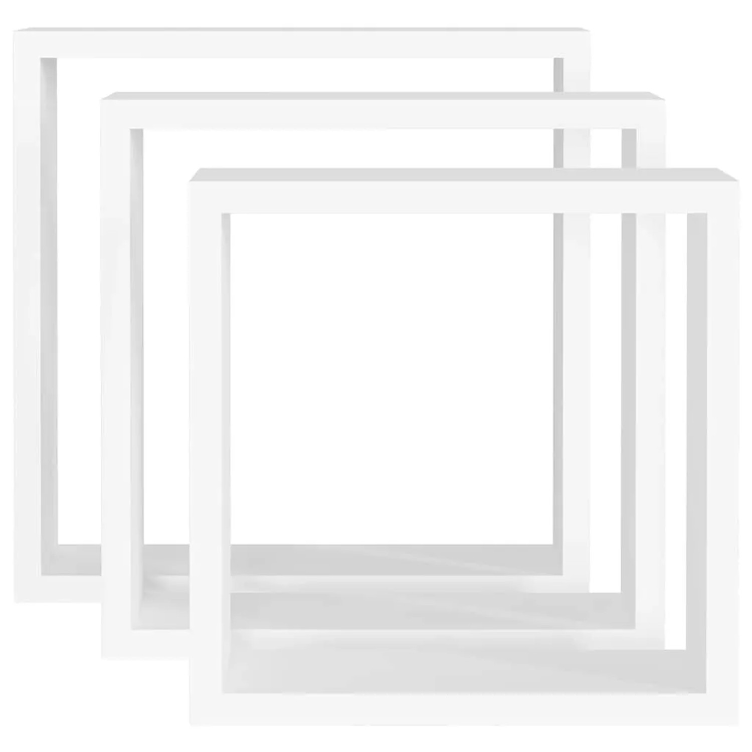 vidaXL Würfelregale 3 Stk Weiß MDF 323949_5