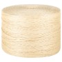 Helle Rolle aus 100% Sisal Seil, 3 mm Durchmesser, 2000 m lang. Ideal für Taue & Seile.