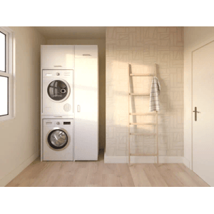 Waschturm Waschmaschinenschrank Slimline 3.3 Weiß