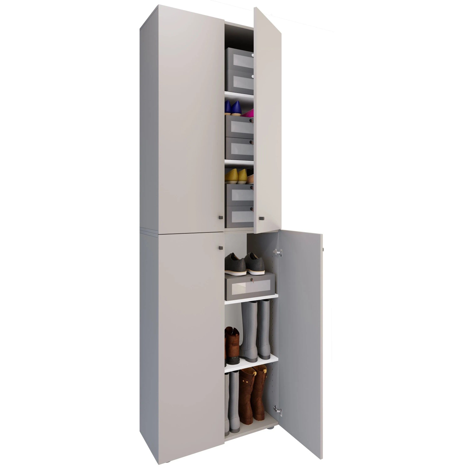 VCM Schuhschrank Lona Grau