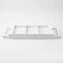 Relaxdays Badewannenablage Bambus Weiß Ausziehbar 7 cm x 67,5 cm x 20,5 cm 1,3 kg