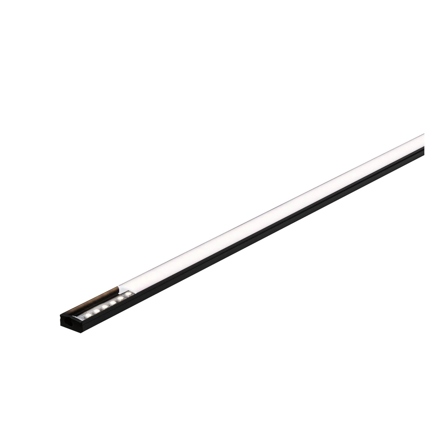 Paulmann Base Profil, 1 m, mit weißem Diffusor, eloxiert, für LED-Streifen.
