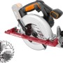 Worx Akku-Handkreissäge Exactrack WX530.9 (20 V) mit Sägeblatt. Handkreissäge für präzise Schnitte.