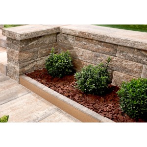 Kann Bruchsteinmauer Halbelement Jura-Nuanciert 25 cm x 25 cm x 15 cm