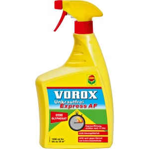 Vorox Unkrautfrei Express AF, 1000ml Sprühflasche zur Unkrautbekämpfung im Beet, glyphosatfrei.