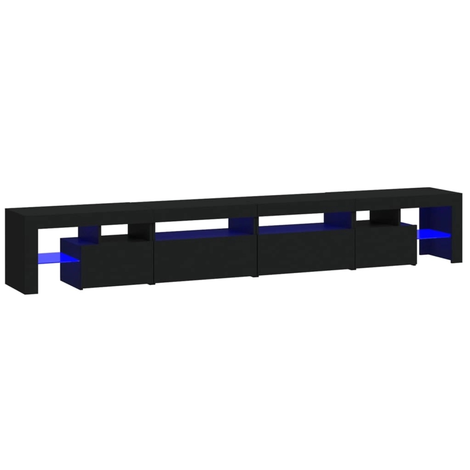 VidaXL TV-Schrank mit LED-Leuchten Schwarz 260x36,5x40 cm günstig online kaufen