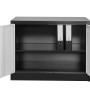 Offener, anthrazitfarbener Jet-Line Stahlschrank Saratow (68x40x90 cm) mit Regalboden.