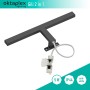 Schwarze Oktaplex LED Badspiegelleuchte, 5W, 30cm, Kaltweiß, IP44.