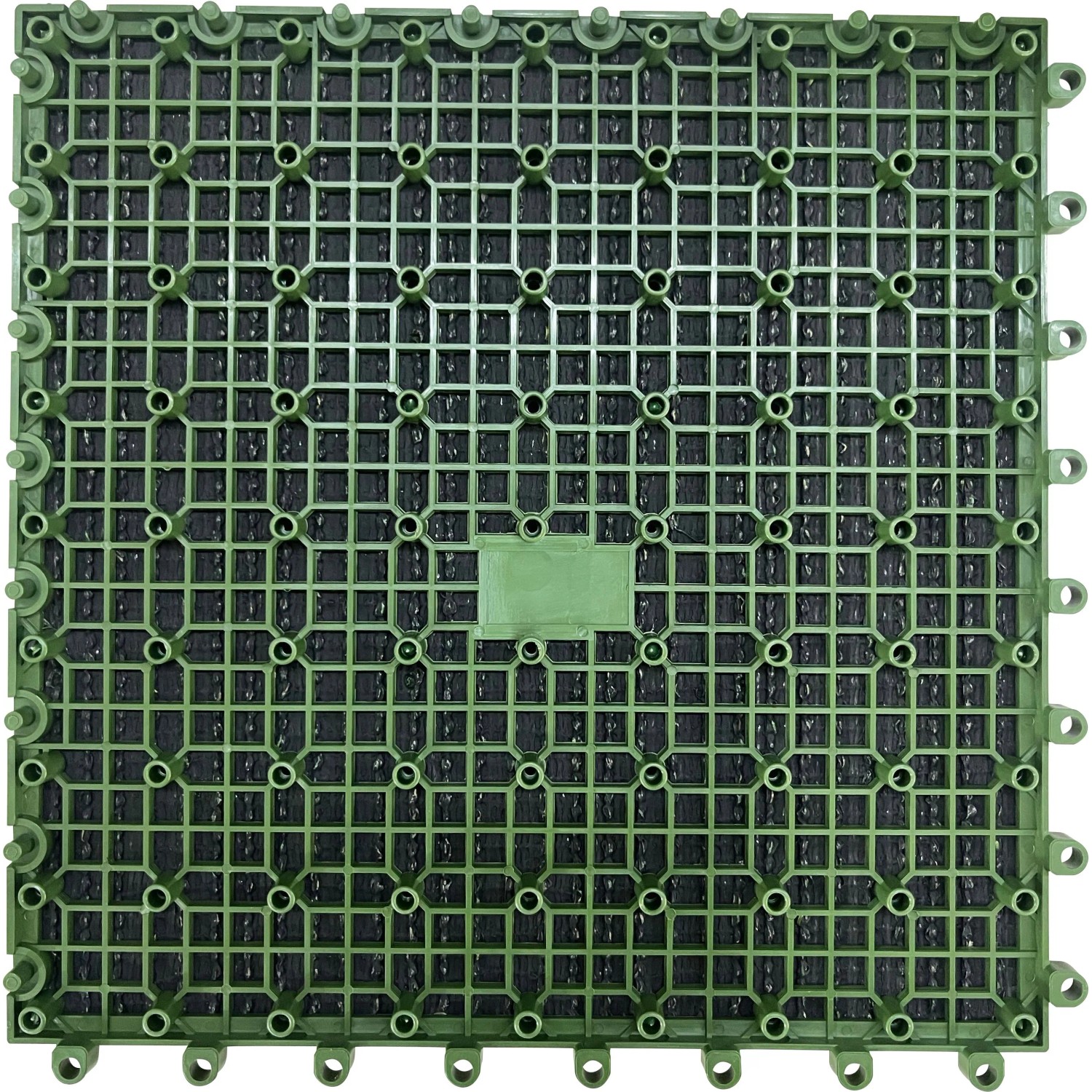Grüne Grasfliese im 4er-Set, 30x30 cm, für Balkon und Terrasse.