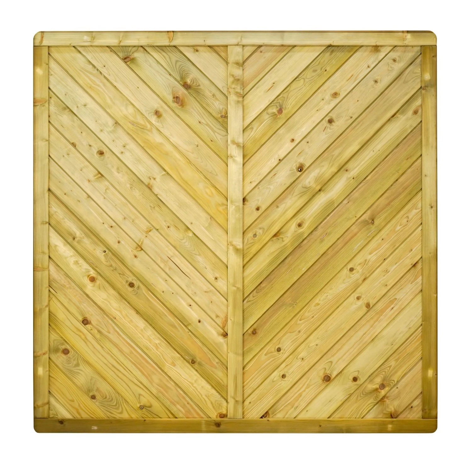 GartenLand Dichtzaun INNSBRUCK Gerade 180x180 cm Holzzaun Fichte PEFC KDI Grün 38x68 mm Rahmen