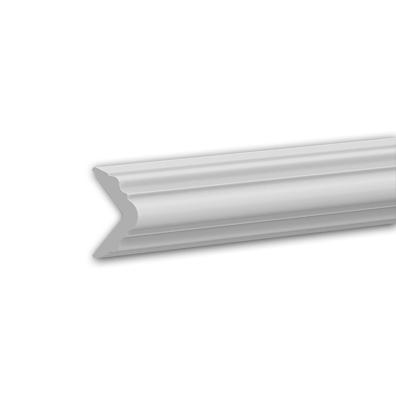 PROFHOME 650240 Kantenschutz-Profil Zierleiste Stuckleiste 2 m 200 cm x 3,1 cm x 3,1 cm Weiß