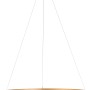 Moderne LED-Pendelleuchte Helia von Paul Neuhaus, 80 cm Durchmesser, Messing matt, dimmbar.