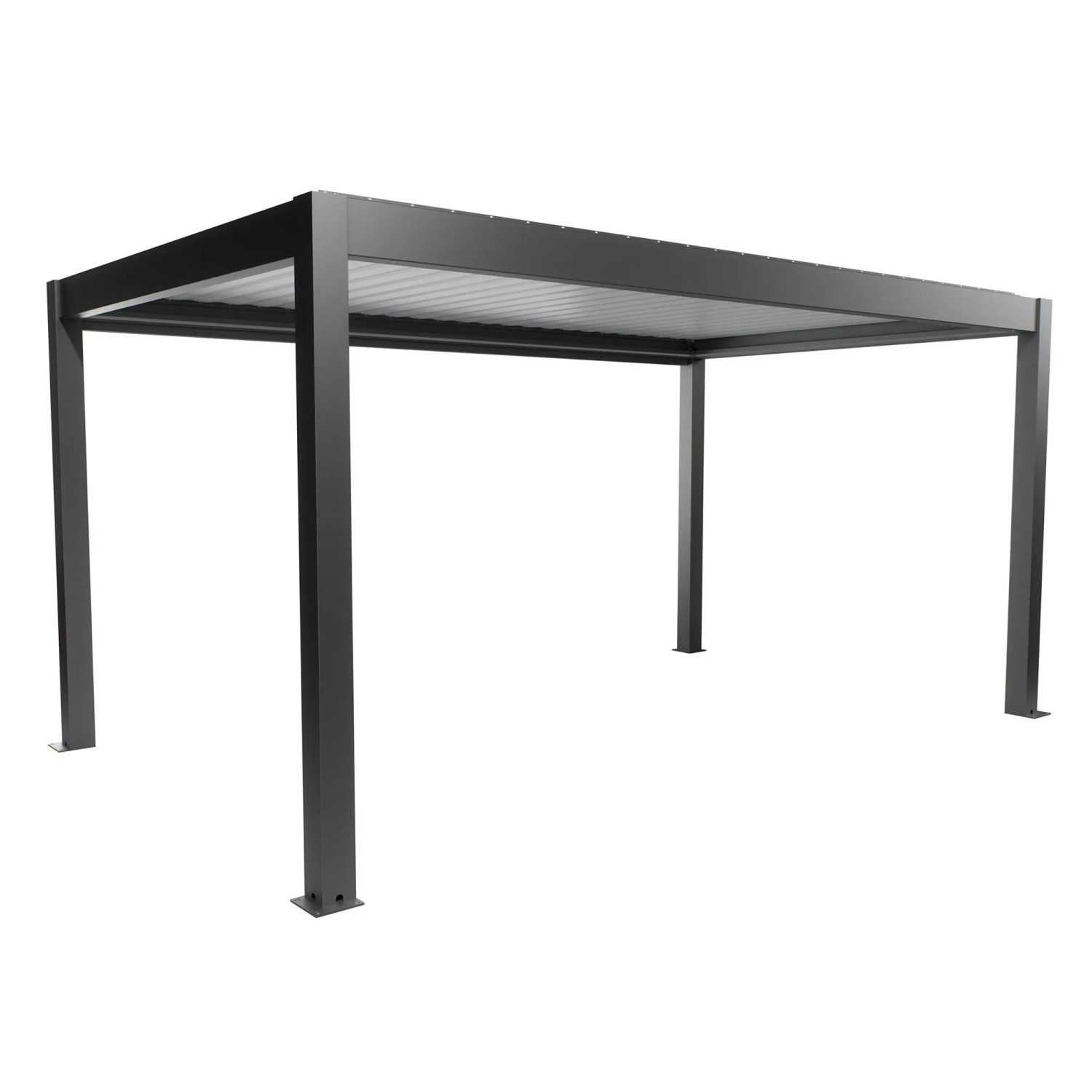 Biohort Pergola 5 m x 3 m Dunkelgrau-Metallic/Weiß