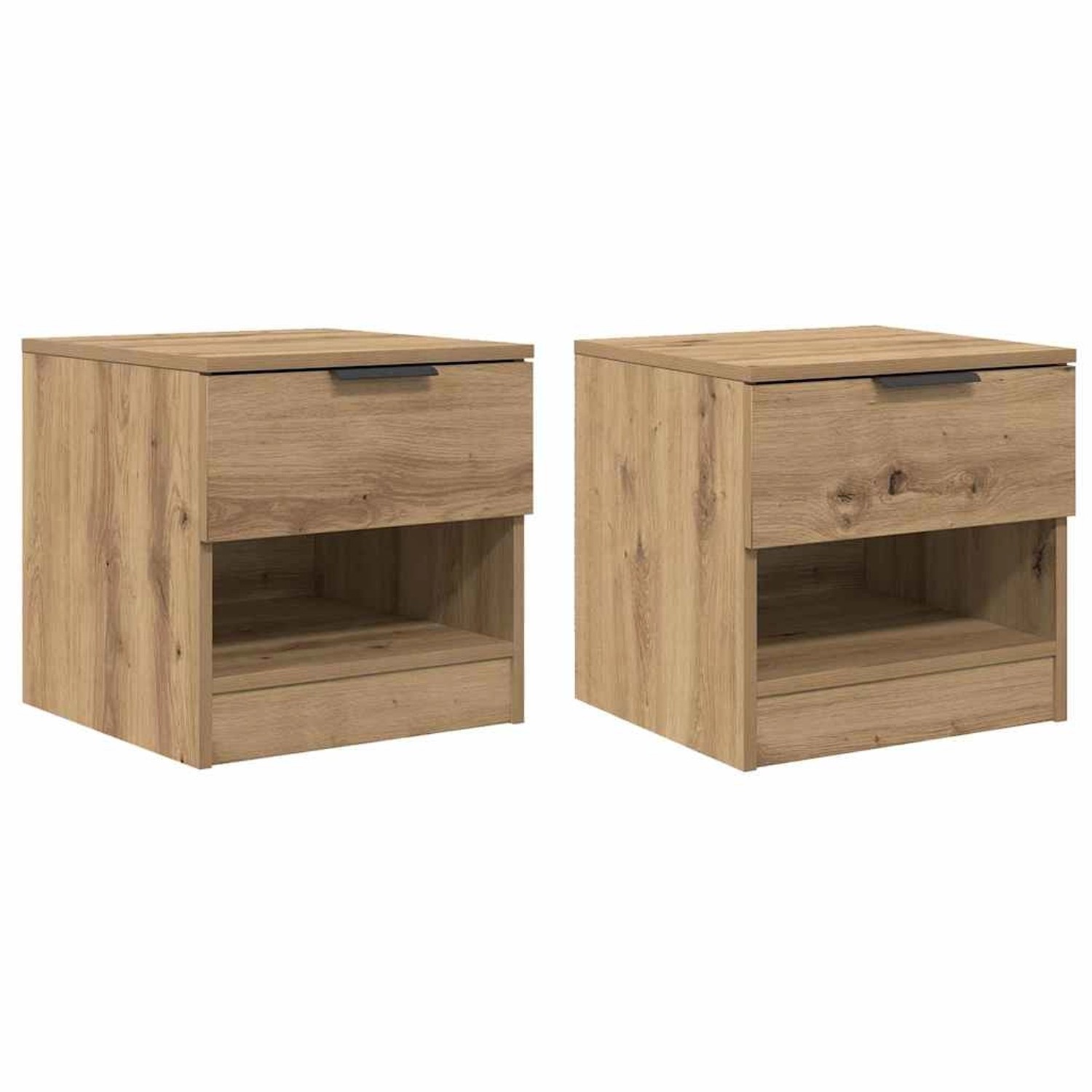 vidaXL Bettschrank 2 Stk Artisan-Eiche 40 x 39 x 40 cm Holzwerkstoff 880517 günstig online kaufen