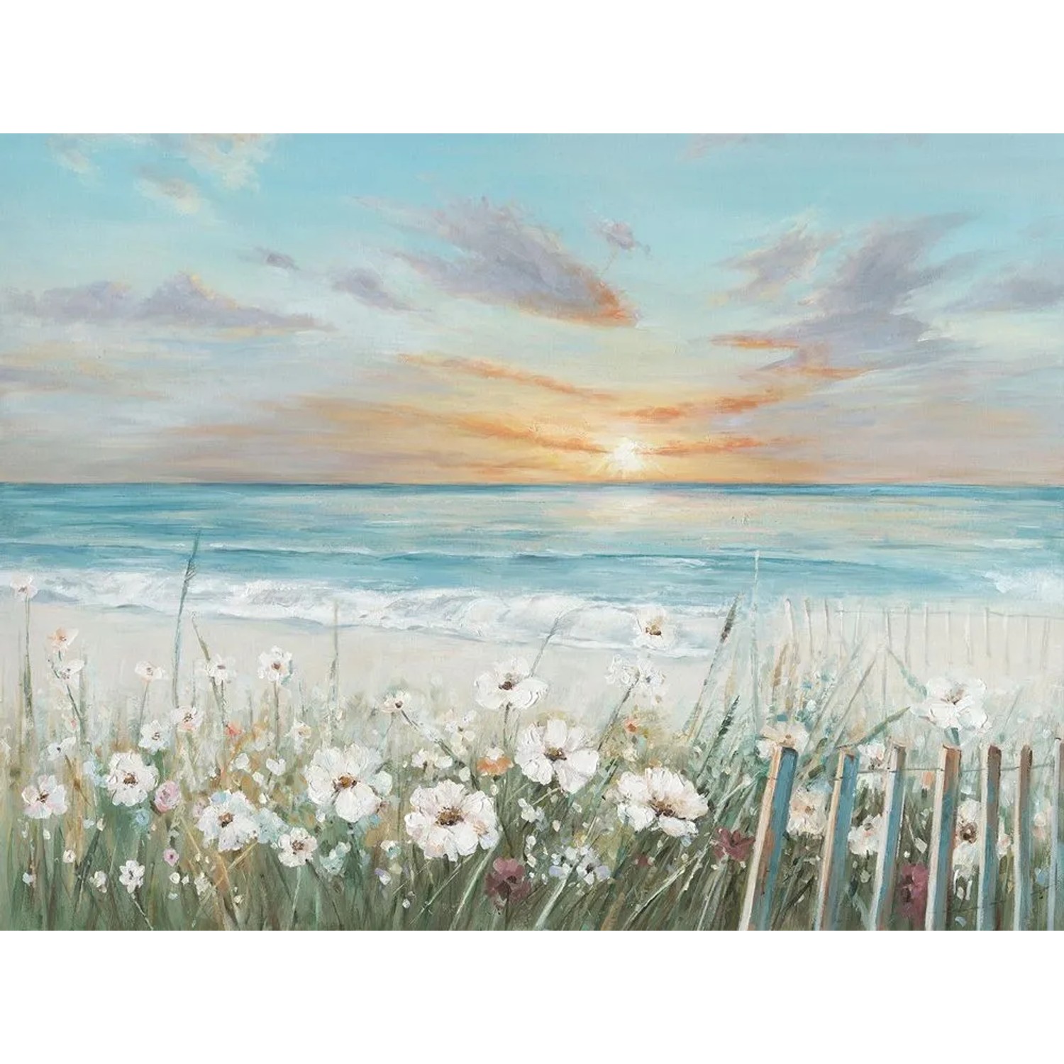 Art Universe Leinwandbild Romantischer Sonnenaufgang 90 x 120 cm