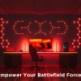 Gaming-Zimmer mit Govee Gaming-Wandleuchten H6063, die rot leuchten und eine futuristische Atmosphäre schaffen.