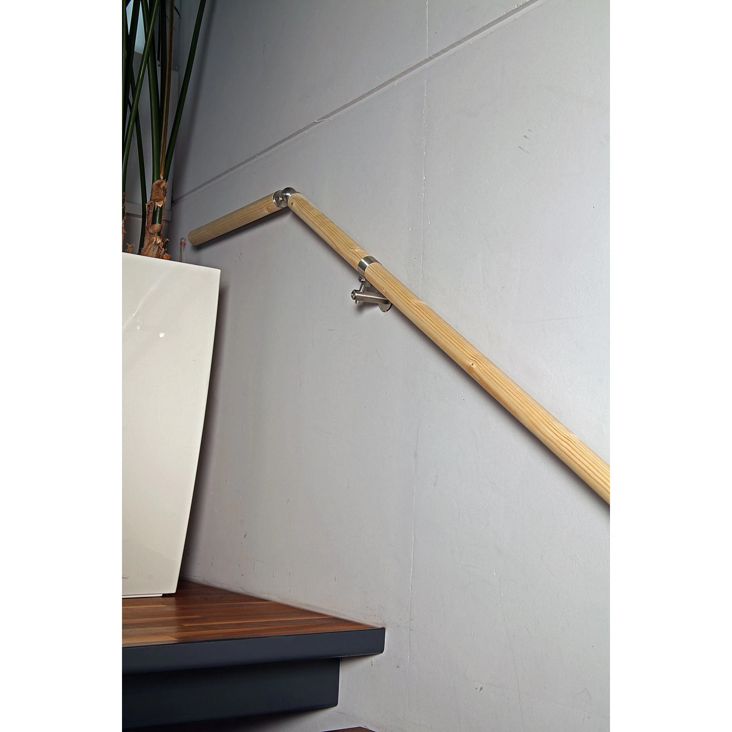 Fichte Handlauf Massivholz, 40 mm Durchmesser, 1500 mm Länge, für Innen- und Außenbereich.